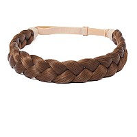 Toecwegr Braid Headband 3 Strands Synthetic Braided Hair Headbands Stretch Plaited Hair Headbands Hairpiece Fashion Girl Costume