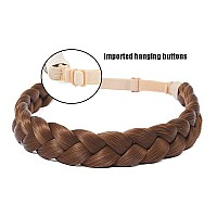 Toecwegr Braid Headband 3 Strands Synthetic Braided Hair Headbands Stretch Plaited Hair Headbands Hairpiece Fashion Girl Costume