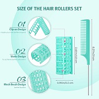 Syhood Hair Roller 12 Pieces Large Size Plastic Hair Rollers With Steel Pintail Comb For Short Hair Long Hair Styling Tools L