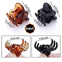 100Pcpack 1Cm Hair Claws Clip For Women Girls Black Brown Clear Plastic Mini Hairpin Hair Clip Clamp Hair Accessories Gifts