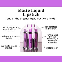 Aromi Pink Lilac Matte Liquid Lipstick Bright Purple Lip Color Smudge Proof Waterproof Longlasting Vegan Crueltyfree P