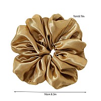 Scrunchies Hair Ties For Women Big Silk Satin Scrunchie Exra Large Jumbo Gaint Oversized Cute Scrunchy For Curl Thick Hair Lig