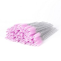 Ilaesh 100 Pcs Disposable Eyelash Brushes Mascara Wands Eye Lash Brush Spoolies For Eyelash Extensions Spoolie Eyebrow Eyes