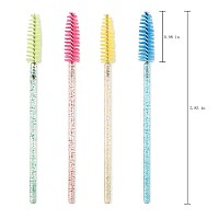 Ilaesh 100 Pcs Disposable Eyelash Brushes Mascara Wands Eye Lash Brush Spoolies For Eyelash Extensions Spoolie Eyebrow Eyes