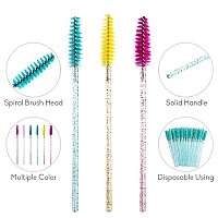 Ilaesh 100 Pcs Disposable Eyelash Brushes Mascara Wands Eye Lash Brush Spoolies For Eyelash Extensions Spoolie Eyebrow Eyes