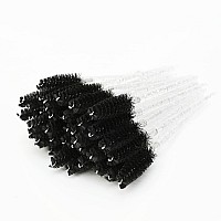 Ilaesh Crystal Mascara Wands Disposable Eyebrow Eyelash Brushes For Eyelash Extensions Lashes Makeup Tool 100 Pcsblack