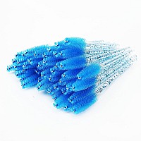 Ilaesh 100 Pcs Crystal Eyelash Brush Mascara Wands Disposable Eyebrowlash Brushes For Eyelashes Extensions Eye Makeup Kit Lash