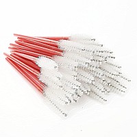 Ilaesh 100 Pcs Disposable Eyelash Brushes Mascara Wands Spoolies For Eyelash Extensions Eyebrow Makeup Supplies Kit Glitter