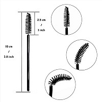 Ilaesh 100 Pcs Disposable Eyelash Brushes Mascara Wands Spoolies For Eyelash Extensions Eyebrow Makeup Supplies Kit Glitter