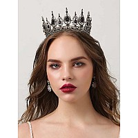 Sweetv Royal Queen Crown Wedding Tiara For Bride Rhinestone Tiaras And Crowns For Women Costume Headpiece For Birthday Cospla