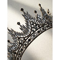 Sweetv Black Tiara Crown For Women Gothic Wedding Tiara Crystal Queen Crown Costume Hair Accessories For Birthday Prom Quince