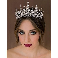 Sweetv Tiaras And Crowns For Women Wedding Tiara For Bride Rhinestone Queen Crown Crystal Costume Hair Accessories For Birthd