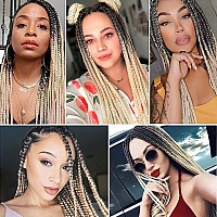 Pre Stretched Braiding Hair Ombre 26 Inch 8 Packs Synthetic Crochet Braids Hot Water Setting Professional Soft Yaki Texture Synthetic Hair Extensions(1B/27/613)