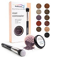 Root Concealer Touch Up Powder Allnatural Crushed Minerals Without Brush Fast And Easy Total Gray Hair Cover Up For Black