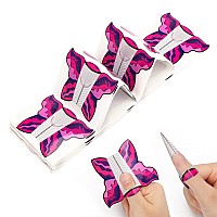 Ahier Nail Forms 100Pcs Acrylic Butterflyshape Self Adhesive Gel Nail Extension Nail Forms For Diy Tool Uv Gel Forms Guide Sti