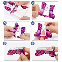 Ahier Nail Forms 100Pcs Acrylic Butterflyshape Self Adhesive Gel Nail Extension Nail Forms For Diy Tool Uv Gel Forms Guide Sti