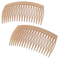 Camila Paris Cp3134 French Hair Side Comb Small Curved Beige French Twist Hair Combs Decorative Strong Hold Hair Clips For Wo