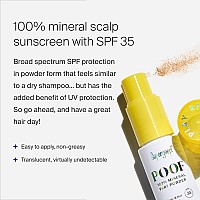 Supergoop Poof 100 Mineral Part Powder 071 Oz Spf 35 Pa Scalp Sunscreen With Broad Spectrum Uv Protection Crueltyfre