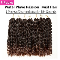 24 Inch Passion Twist Hair Ombre Brown Water Wave Crochet Hair 22 Strandspack Long Passion Twist Crochet Hair For Women Bohemi