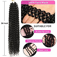 24 Inch Passion Twist Hair Ombre Brown Water Wave Crochet Hair 22 Strandspack Long Passion Twist Crochet Hair For Women Bohemi