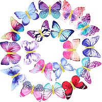 Boao 18 Pieces Glitter Butterfly Hair Clips For Girls Teens Women Hair Accessories Retro Styles