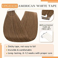 Hairro Tape In Human Hair Extension Remy Tape Ins Glue In Hairpieces Skin Weft Tape On Hair Extensions Long Straight Strong Doub