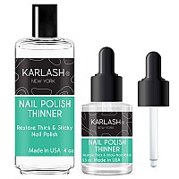 Karlash Professional Nail Polish Thinner 4 Oz Restore Thick And Sticky Nail Polish Refill 4 Oz 05 Oz Kit