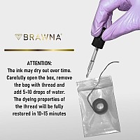 BRAWNA Black and White Mapping Thread - Microblading Supplies - PMU Kit - 2 Pck