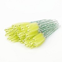 Ilaesh 100 Pcs Crystal Eyelash Brush Mascara Wands Disposable Eyebrowlash Brushes For Eyelashes Extensions Eye Makeup Kit Lash