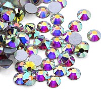 Towenm 3000 Pieces Glass Flatback Rhinestones Ss6 2Mm Glue Fix Flat Back Crystals For Nail Art Face Craft Non Hotfix Flatback