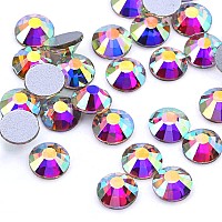 Towenm 3000 Pieces Glass Flatback Rhinestones Ss6 2Mm Glue Fix Flat Back Crystals For Nail Art Face Craft Non Hotfix Flatback