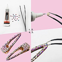 Towenm 3000 Pieces Glass Flatback Rhinestones Ss6 2Mm Glue Fix Flat Back Crystals For Nail Art Face Craft Non Hotfix Flatback