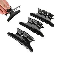 Butterfly Clips 12Pcs Salon Hair Clip Hairdresser Clamps Hairdressing Tool for Styling, Sectioning, Cutting and Coloring (Black)