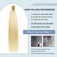 Sunya I Tip Hair Extensions Human Hair Bleach Blonde 40 Grams 50 Strandspackage Pre Bonded Hair Extensions Human Hair 16 Inches