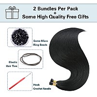 Sunya I Tip Hair Extensions Human Hair Black 18 Inch Itip Hair Extensions Human Hair Jet Black I Tip Hair Extensions Remy Itip H