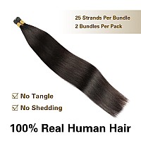 Sunya I Tip Hair Extensions Human Hair 18 Inch Itip Hair Extensions Human Hair Natural Black I Tip Hair Extensions Pre Bonded Re