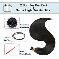 Sunya I Tip Hair Extensions Human Hair 18 Inch Itip Hair Extensions Human Hair Natural Black I Tip Hair Extensions Pre Bonded Re