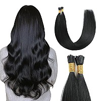 Sunya I Tip Hair Extensions Human Hair Black 22 Inch Itip Hair Extensions Human Hair Jet Black I Tip Hair Extensions Remy Itip H