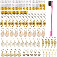 140 Pcs Loc Hair Jewelry For Women Braids Dreadlock Accessories Metal Sliver Gold Hair Cuffs Decorations