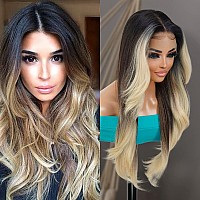 Glam21Usa Hd Lace Front Wig 13X6 Glueless Transparent Lace Frontal Wigs Straight Curly 28 Inch Long Human Hair Blend Pre Plucked