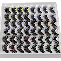 Ruairie 24 Pairs False Eyelashes Natural Look Wispy Fake Eyelashes Pack 6 Styles Mixed Natural Mink Lashes Fluffy 1620Mm False