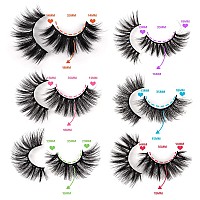 Ruairie 24 Pairs False Eyelashes Natural Look Wispy Fake Eyelashes Pack 6 Styles Mixed Natural Mink Lashes Fluffy 1620Mm False