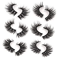 Ruairie 24 Pairs False Eyelashes Natural Look Wispy Fake Eyelashes Pack 6 Styles Mixed Natural Mink Lashes Fluffy 1620Mm False