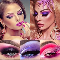 Yeweian Purple Pink Glitter Eyeshadow Palette 12 Colors Shimmer High Pigmented Eyeshadow Powderdream Purple Pink Eyeshadow Pal