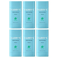 Harrys Mens Odor Control Deodorant Aluminum Free Shiso 6 Count