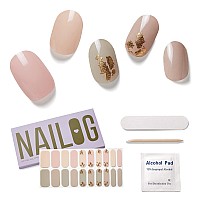 Nailog Semi Cured Gel Nail Strips 20 Extra Long Stickerswraps Buy 2 Get 1 Uv Lamp Glossy Long Lasting Soft Gel Finishing