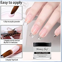 Acrylic Powder Clear White Nude Colored Polymer Nail Art For Acrylic Nails Extension No Need Nail Lamp 1 Oz Hjnap017Clear