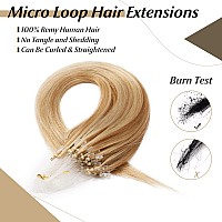 Sego Micro Beads Hair Extensions Human Hair 14 Inch Golden Brown And Bleach Blonde Micro Loop Human Hair Extensions Natural Stra