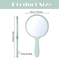 Jetec 25 Pcs Handheld Mirror With Handle 394 L X 217 W Small Portable Round Mirror Bulk For Kids Travel Makeup Classroom