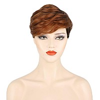 FCHW-wig Short Ombre Hair Wigs For Black Women Short Pixie Cuts Wigs For Black Women Short Straight Black Ladies Wigs Synthetic Short Wigs For Black Women African American Women Wigs (JY-001)